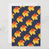 Waterverf herfst bladeren marineblauw bloemenbruil kaart (Achterkant)