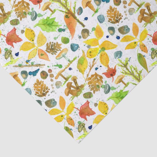 Waterverf herfst bladeren tissuepapier (Detail)