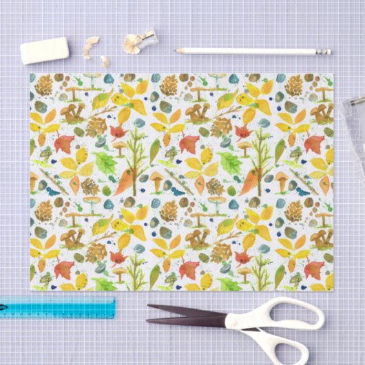 Waterverf herfst bladeren tissuepapier (Craft)