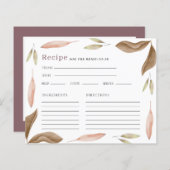 Waterverf herfst bladeren Vrijgezellenfeest recept (Voorkant / Achterkant)