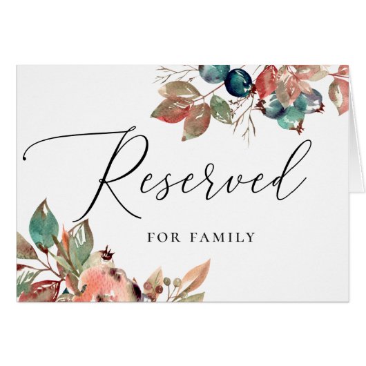 Waterverf herfst blauwbes bruiloft gereserveerd te (Voorkant Horizontaal)