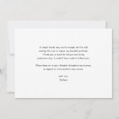 Waterverf herfst bloeit afstudeerfeest bedankkaart (Achterkant)