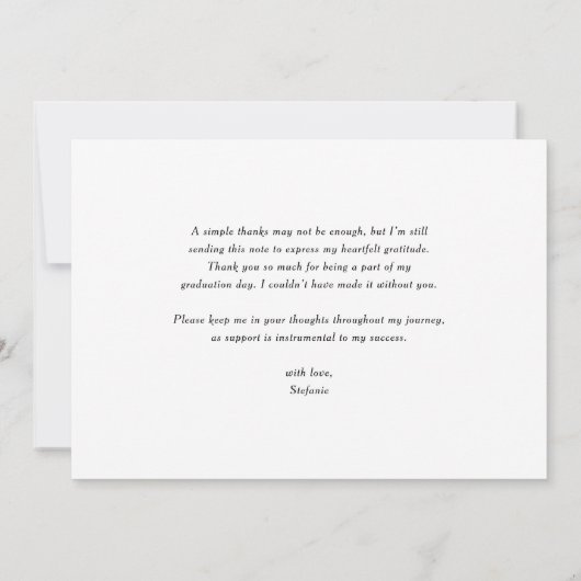 Waterverf herfst bloeit afstudeerfeest bedankkaart (Achterkant)