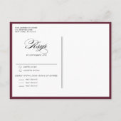 Waterverf Herfst Bloeit Bloemen Bloemen Lijst brui Uitnodiging Briefkaart (Achterkant)