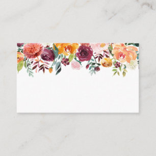 Waterverf Herfst Bloeit Garland Fall Wedding Plaatskaartje