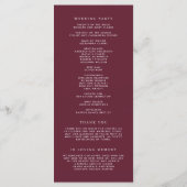 Waterverf Herfst Bloeit Garland Fall Wedding Programmakaart (Achterkant)