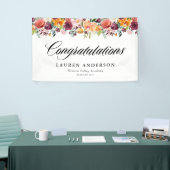 Waterverf Herfst Bloeit Garland Herfst Afstuderen Spandoek (Beurs)