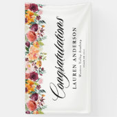 Waterverf Herfst Bloeit Garland Herfst Afstuderen Spandoek (Verticaal)