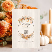 Waterverf Herfst Bloem Ivory Bruin Herfst Bruiloft Kaart