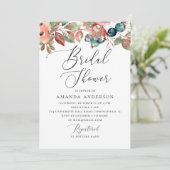 Waterverf herfst bloem vrijgezellenfeest bosbessen kaart (Staand voorkant)