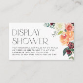 Waterverf Herfst Bloemen Boeket Display Douche Informatiekaartje (Voorkant)