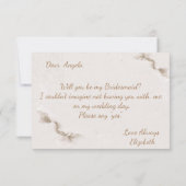 Waterverf herfst bloemen Bridesmaid Card Kaart (Achterkant)