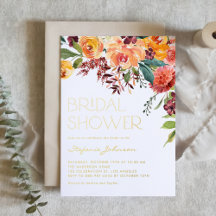 Waterverf Herfst Bloemen Bruidsdouche