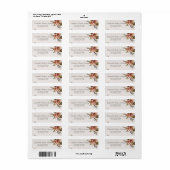 Waterverf herfst bloemen bruiloft etiket (Full Sheet)