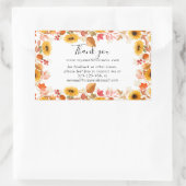 waterverf herfst bloemen dank u business info rechthoekige sticker (Tas)