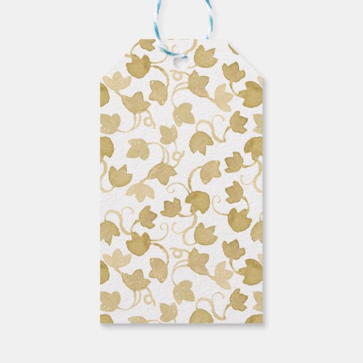 waterverf herfst bloemen dank u cadeaulabel (Achterkant)