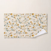 Waterverf Herfst Bloemen Elegante Minimalistische Bad Handdoek (Handdoek)