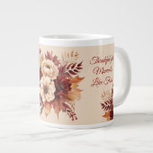 Waterverf Herfst Bloemen- Grote Koffiekop (Voorkant rechts)