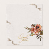 Waterverf herfst bloemen Hartelijk dank Visitekaartje (Buitenkant ongevouwen)