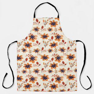Waterverf Herfst Bloemen Naadloos Patroon Schort