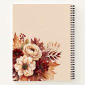 Waterverf Herfst Bloemen- Notitieboek (Achterkant)