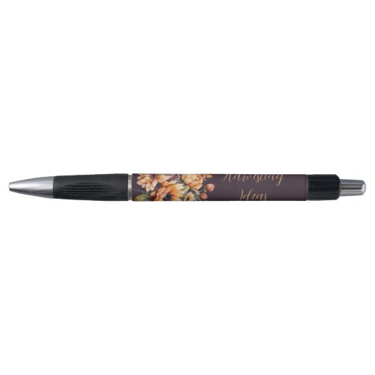 Waterverf Herfst Bloemen-Paarse Pen (Voorkant)