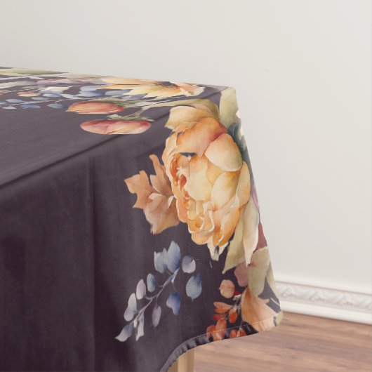 Waterverf Herfst Bloemen-Paarse- Tafelkleed (Voorbeeld)