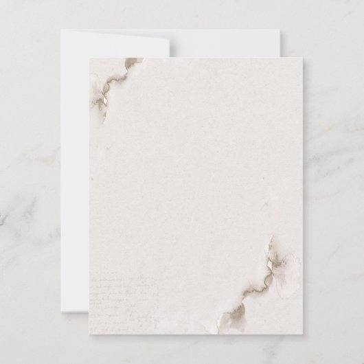 Waterverf herfst bloemen repetitie binnenste kaart (Achterkant)