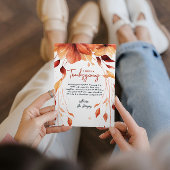 Waterverf Herfst Bloemen Thanksgiving Custom Feestdagenkaart