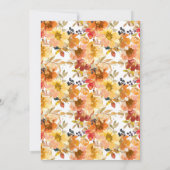 Waterverf Herfst Bloemen Thanksgiving Diner Kaart (Achterkant)