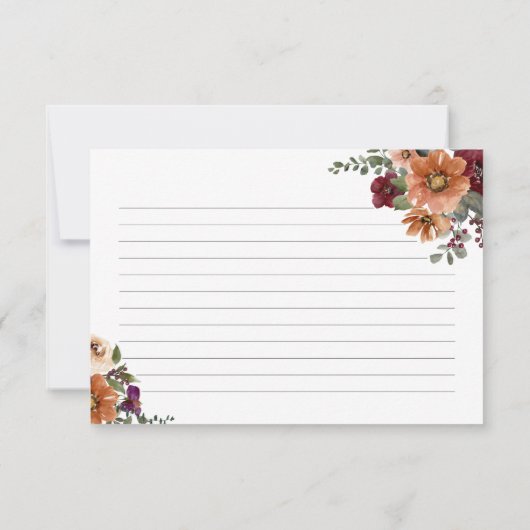 Waterverf Herfst Bloemen Vrijgezellenfeest Recept  (Achterkant)