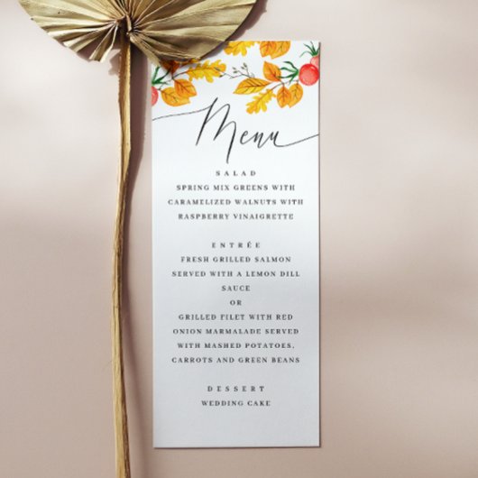 Waterverf herfst bloemenhuwelijk. Herfst van Woodl Menu