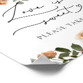 Waterverf Herfst Bloemenliefde is zoet Neem een tr Poster (Hoek)