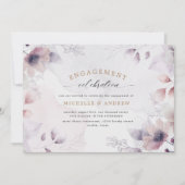 waterverf herfst bloemenuitnodiging verloving kaart (Voorkant)