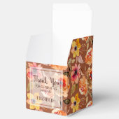 Waterverf Herfst Bloemrijke Bruiloftsterracotta Bedankdoosjes (Geopend)