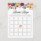 Waterverf herfst blooms bridal bingo Shower Game Informatiekaartje (Voorkant)