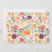 Waterverf herfst blooms Floral Save The Date (Achterkant)