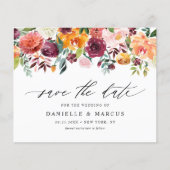 Waterverf herfst blooms Floral sparen de Datum (Voorkant)