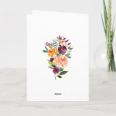 Waterverf herfst blooms Floral Wedding Bedankkaart (Achterkant)