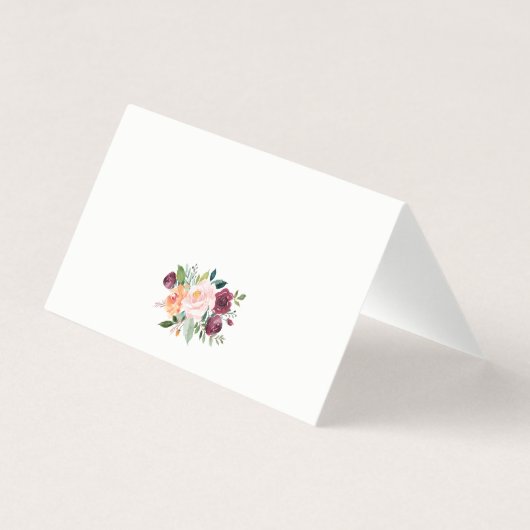 Waterverf herfst blooms Floral Wedding Kaart (Achterkant)