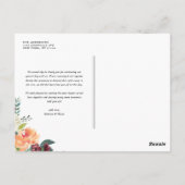 Waterverf herfst Blooms Garland Floral Hartelijk d Briefkaart (Achterkant)