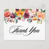 Waterverf herfst Blooms Garland Floral Hartelijk d Briefkaart (Voorkant)