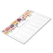 Waterverf herfst Blooms Garland Weekly Planner Notitieblok (Schuin)