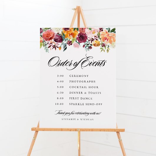 Waterverf Herfst Blooms Orde van Evenementen Bruil Poster