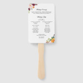 Waterverf herfst Blooms - programma voor weduwen Handwaaier (Achterkant)