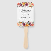 Waterverf herfst Blooms - programma voor weduwen Handwaaier (Voorkant)