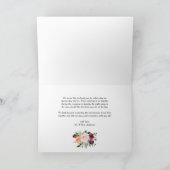 Waterverf herfst blooms vieren huwelijk bedankkaart (Binnen)