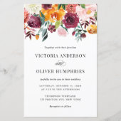 Waterverf herfst Blooms Weddenschap (Voorkant)