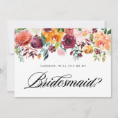 Waterverf herfst blooms zal je mijn Bridesmaid zij (Voorkant)