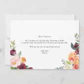 Waterverf herfst blooms zal je mijn Bridesmaid zij (Achterkant)